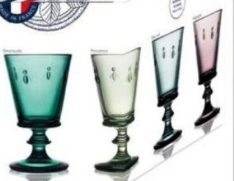 Bee Wine Glasses coloured
