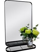 Vertana Space Metal mirror w/shelf