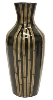 Zulu bamboo vase Black &amp; Natural 37cm