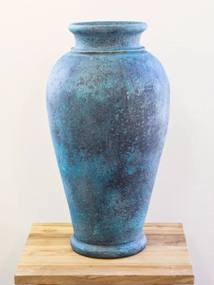 Terracotta Aged Copper Urn