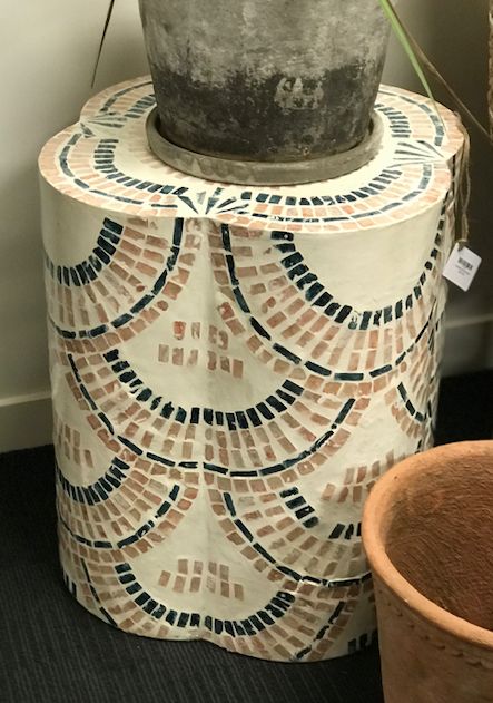 Scalloped shell side table