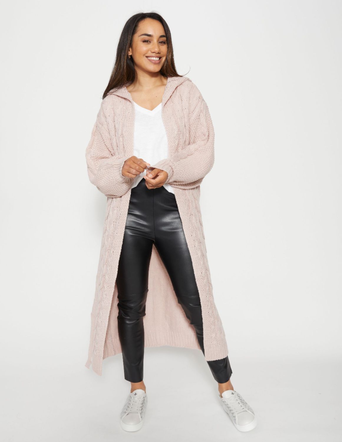 Belinda Hooded Cardy - Blush - L