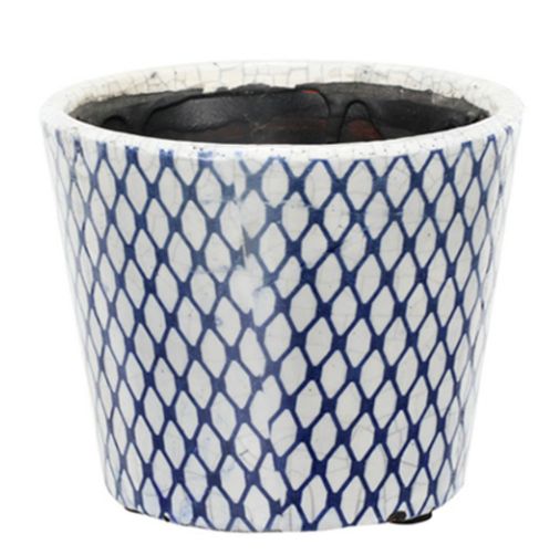 Blue &amp; White Planter  - M4