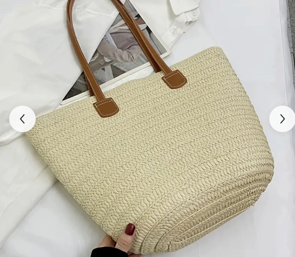 Large carry tote Straw