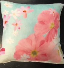 Limon Cushion - Mint Green &amp; Pink Floral