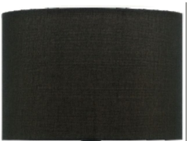 Black Linen Drum Shade