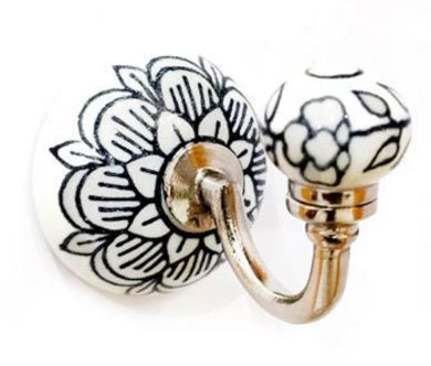 Ceramic Black &amp; White Hook -4