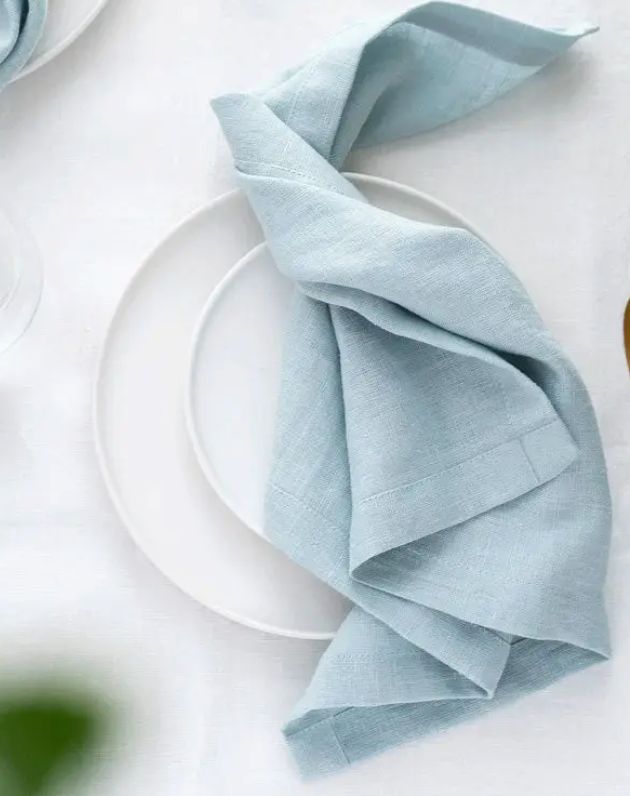 100% Linen Napkin Sea Foam