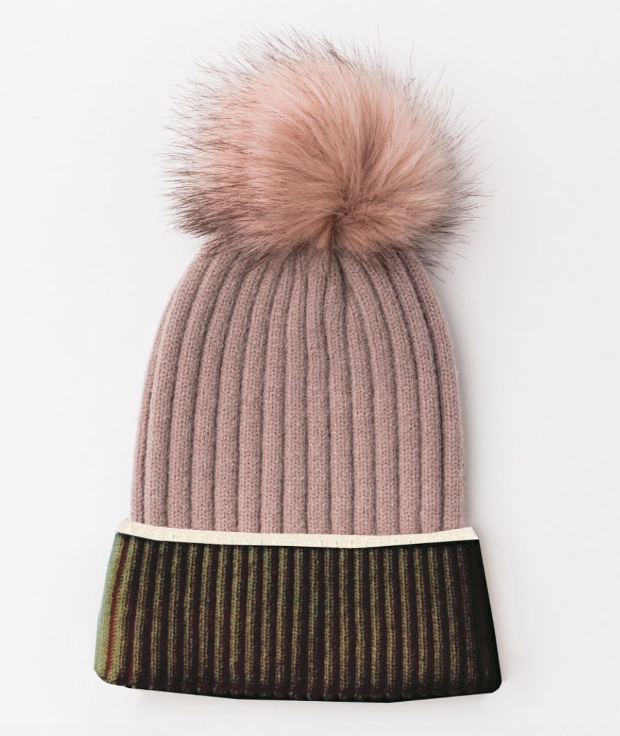 Beanie Lacy Blush/Olive