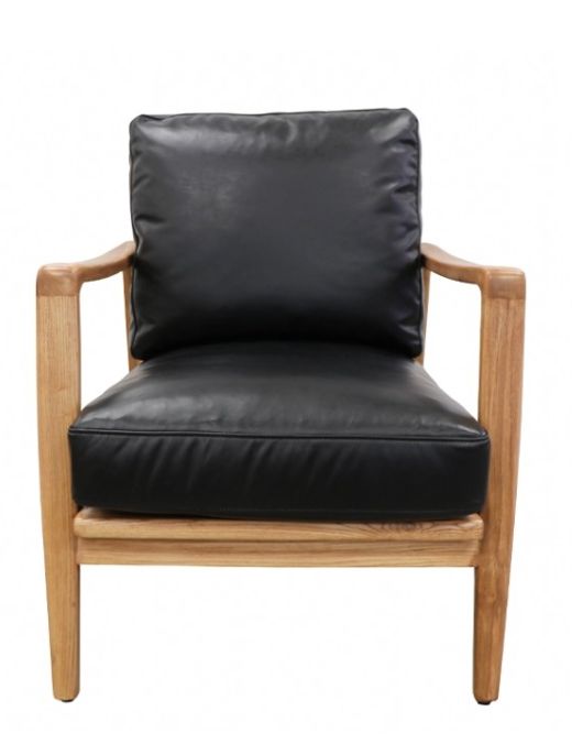 Reid Armchair Black Leather