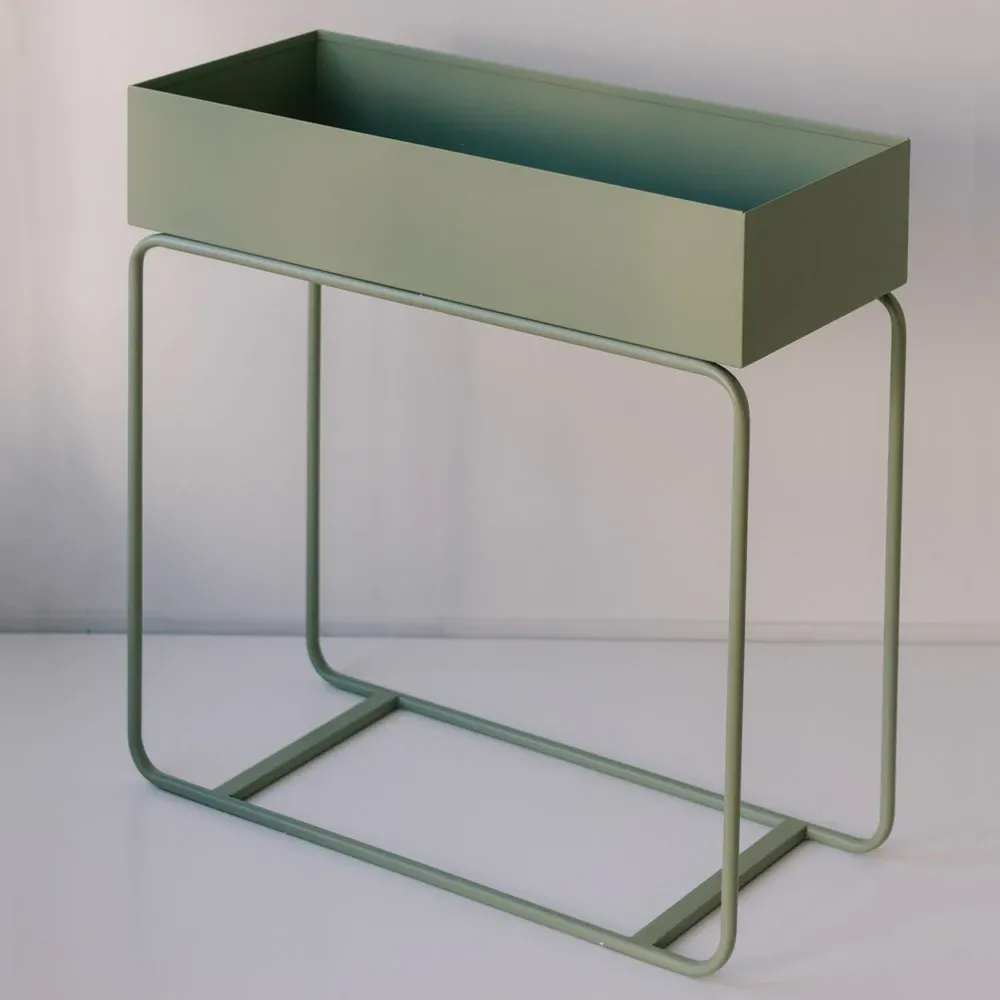 Metal Planter Sage Green