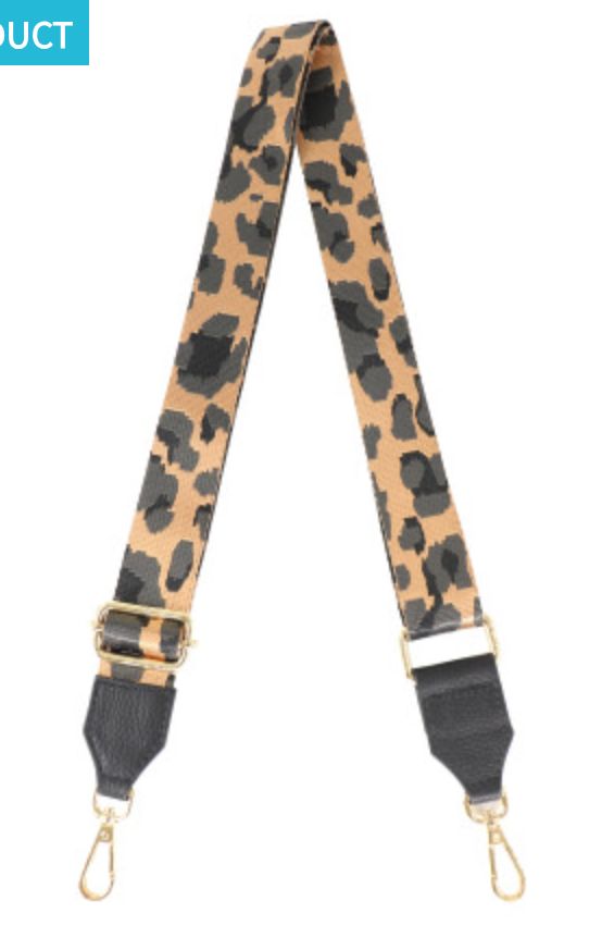 Cotton Strap Silver Gold Leopard