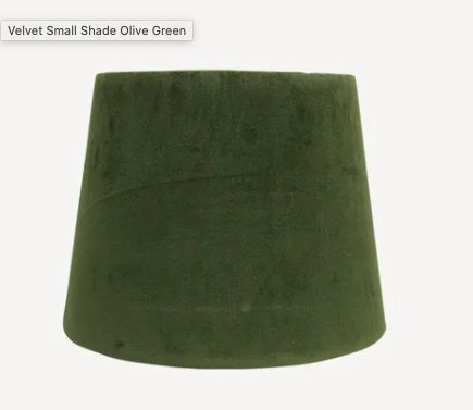 Velvet Small Shade - Olive Green