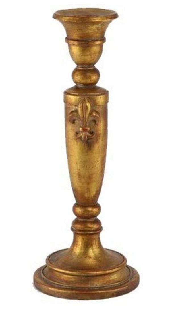 Antique Gold Candle Holder
