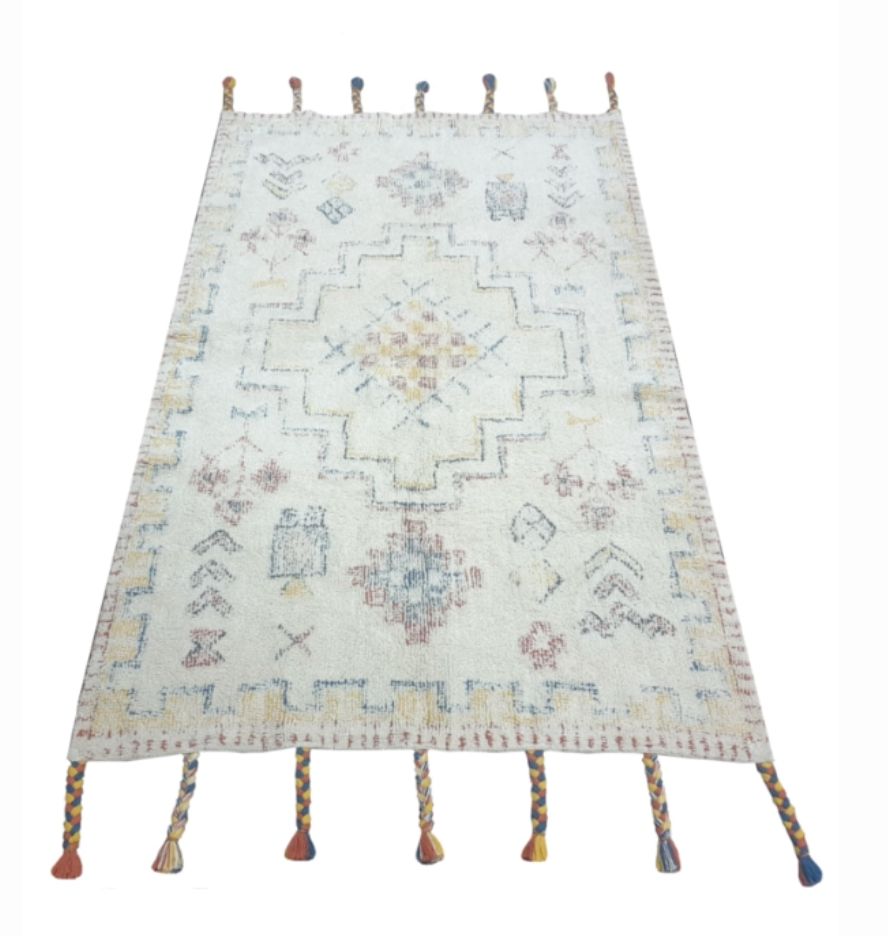 Tufted Tribal Cotton Rug