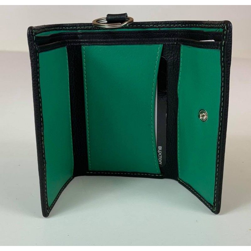 Mini Wallet &amp; Key Ring - Black &amp; Green