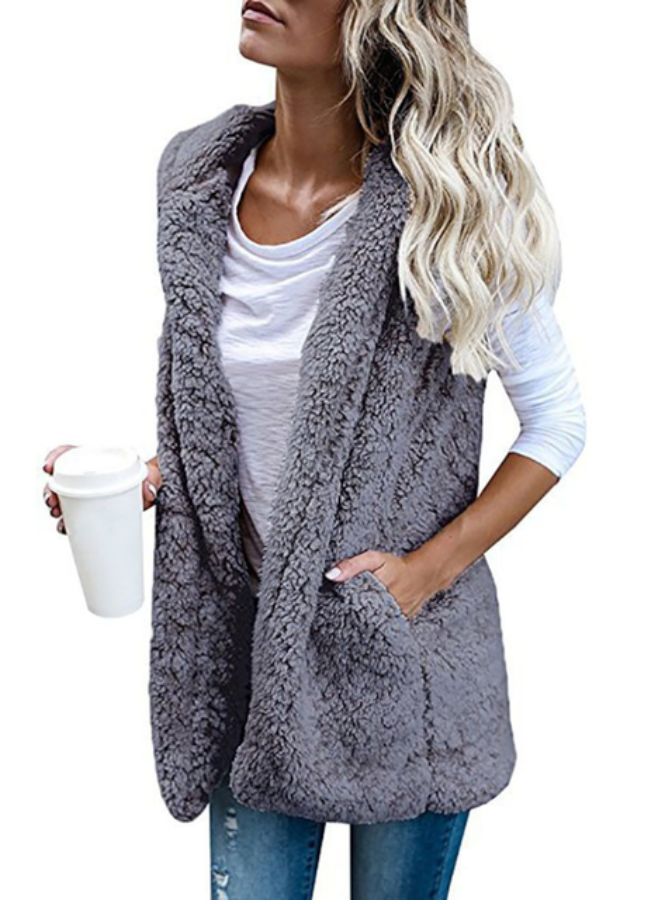 Casual Faux Waistcoat - Grey