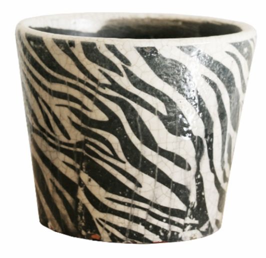 Black &amp; White Planter -M1