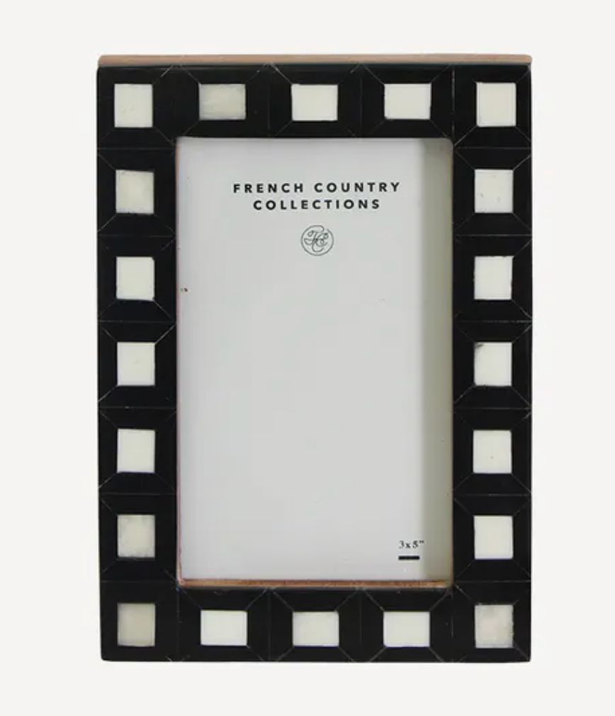 Black &amp; White Squares Frame 3x5