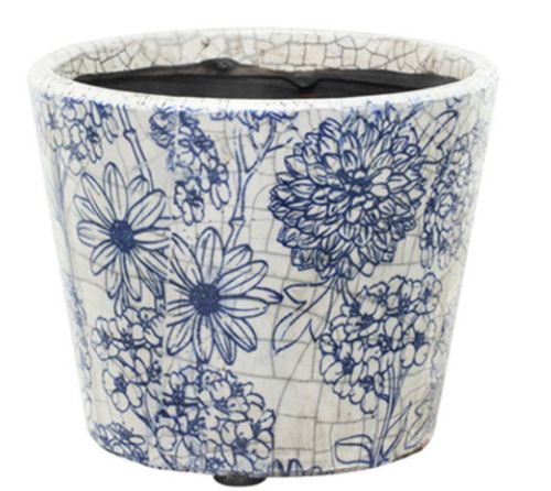 Blue &amp; White Planter  - M3