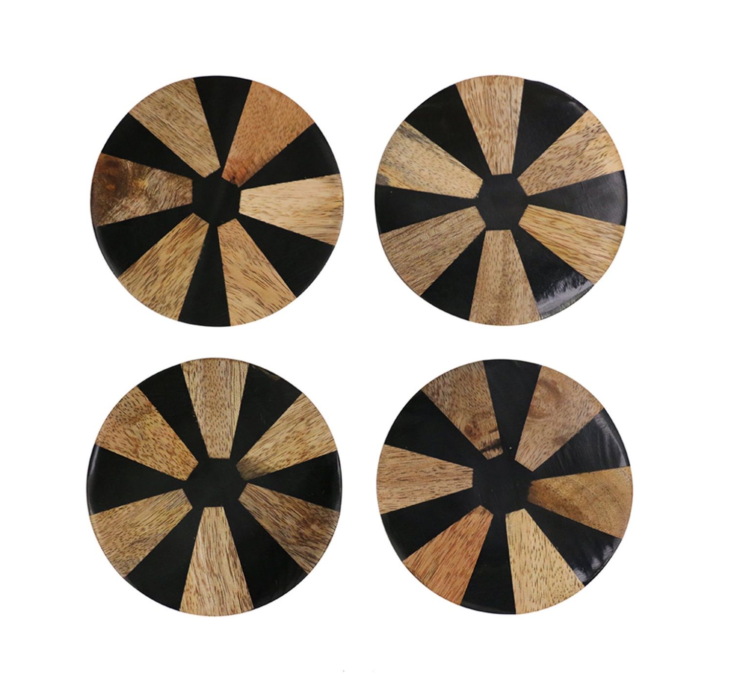 Soho Horn &amp; Wood Coaster Set