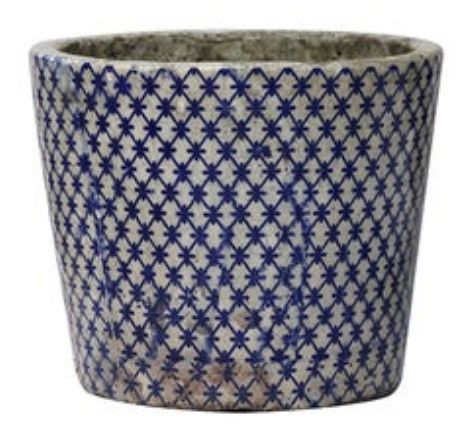 Blue &amp; White Planter - 2