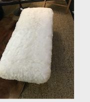 Fur Bed Stool Ivory