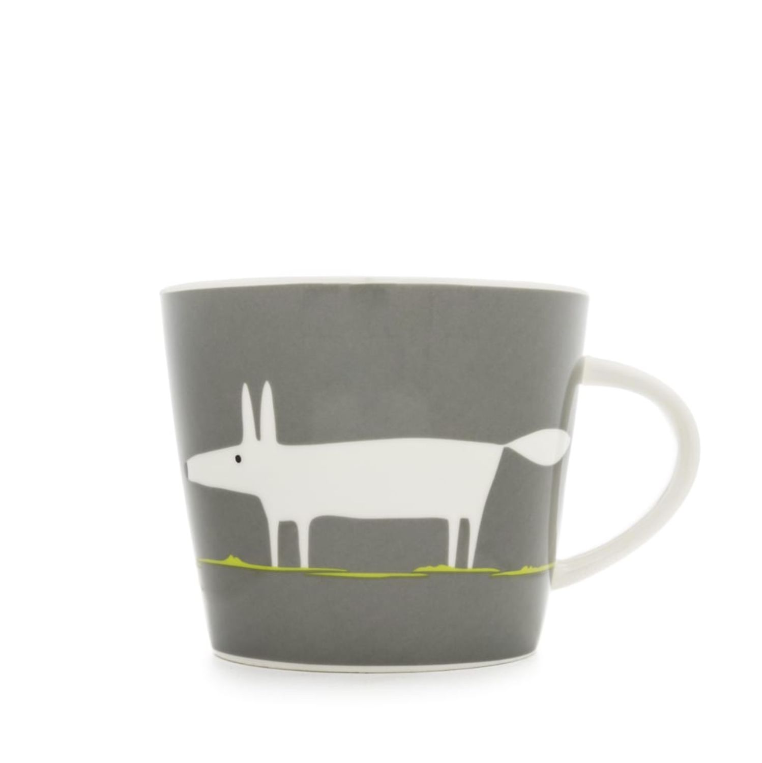 Mr Fox Mug - Charcoal &amp; Lime