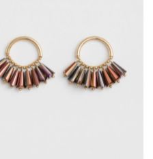 Beaded Hoop Copper 