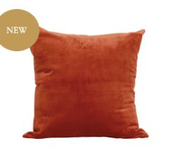 Velvet Cushion Burnt Orange