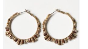 Hoop with beaded surround