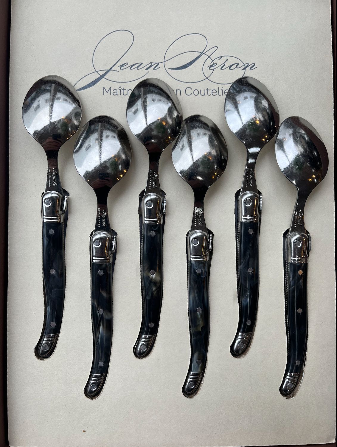 Laguiole T/Spoons - Black Marble - 6