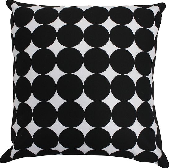 Metro Spot Cushion - Black &amp; White - 45