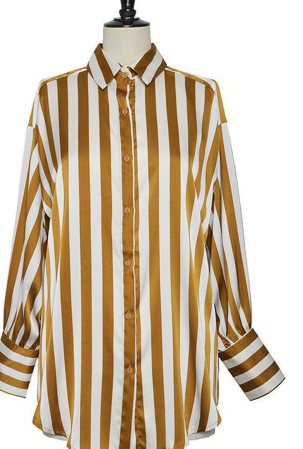 London Shirt Gold Stripe - Medium
