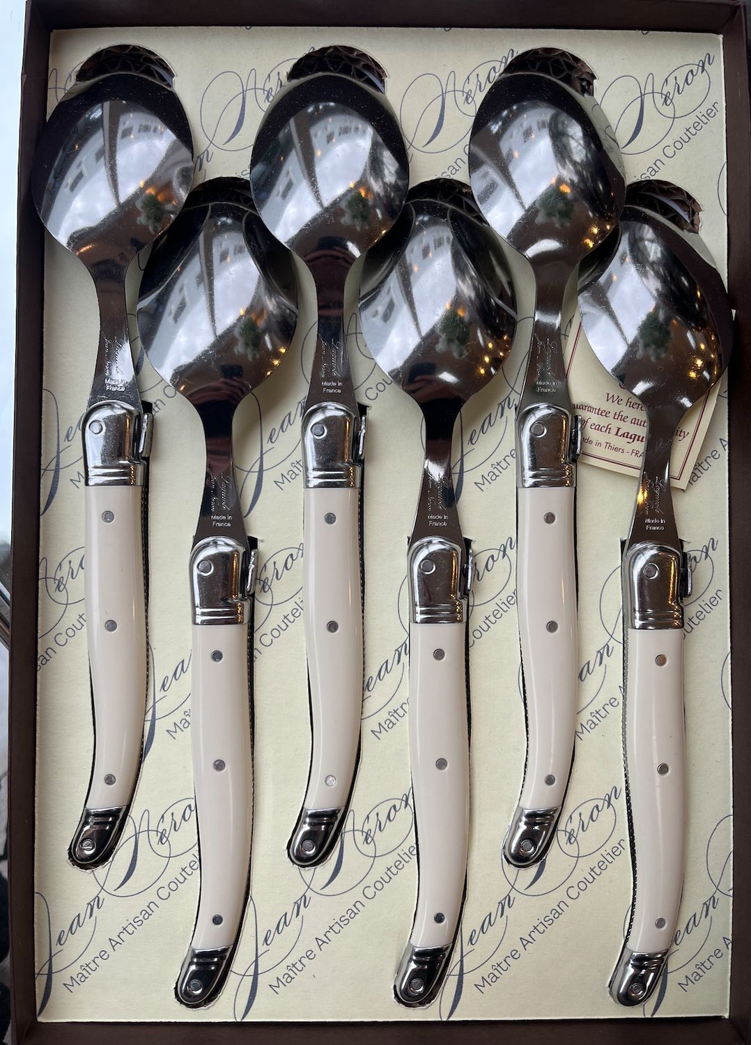 Laguiole Dessert Spoons - Ivory  6