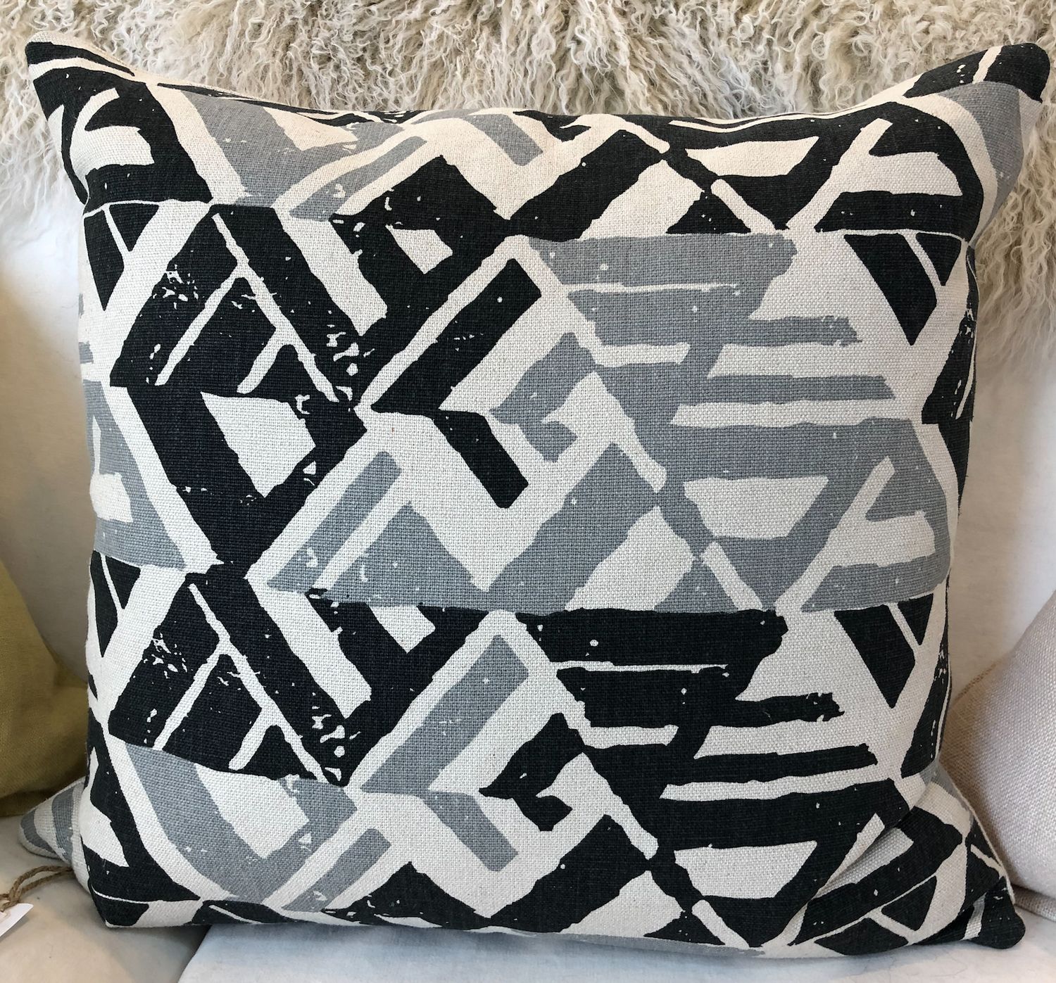 Aztec Cushion - Black &amp; Grey - 50