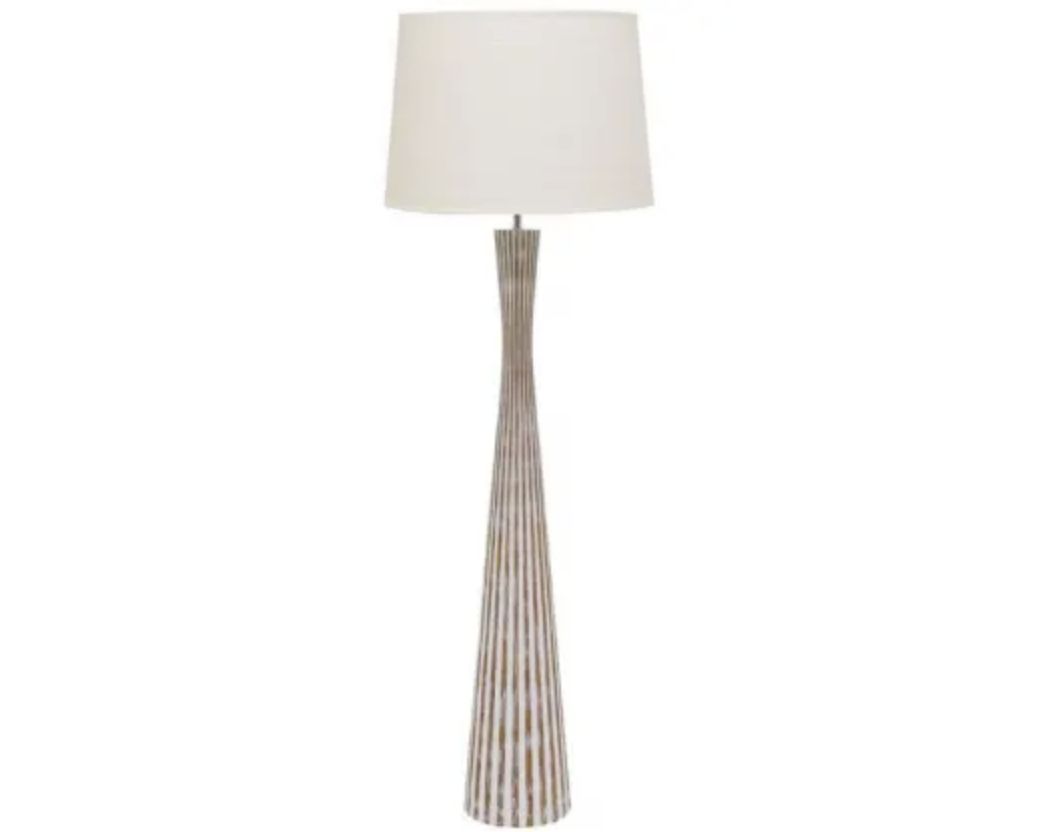 Andi Floor Lamp - White &amp; Natural