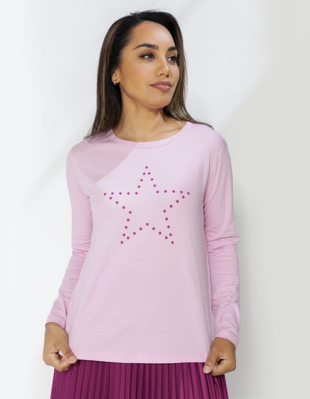 Long Sleeve T-Shirt - Dahlia Star - 8