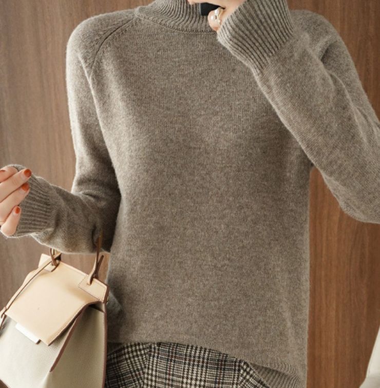 Grey Cashmere Turtleneck