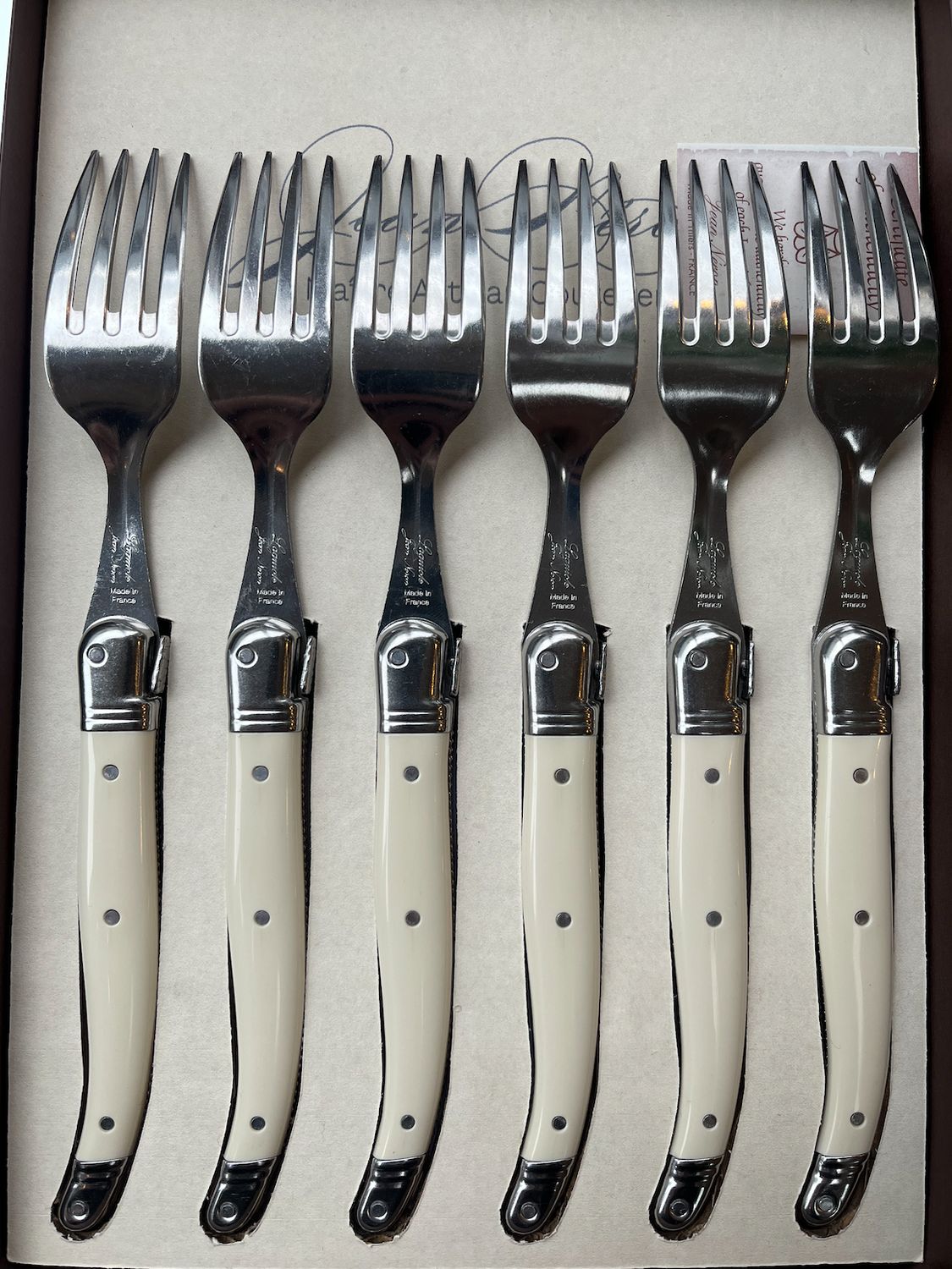 Laguiole Forks - Ivory -  6