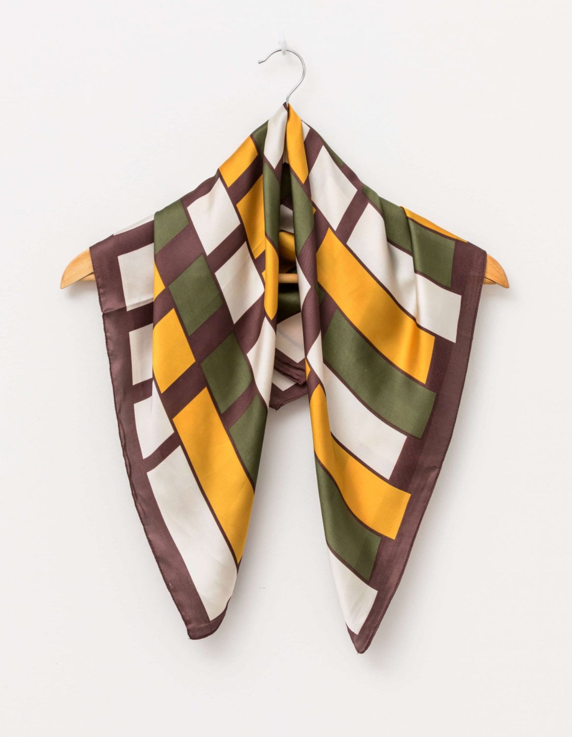 Square Scarf - Neutral Geometric
