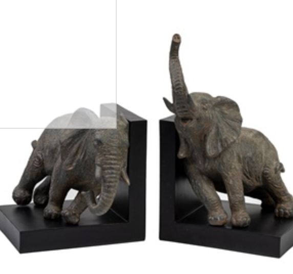 Elephant Bookends 