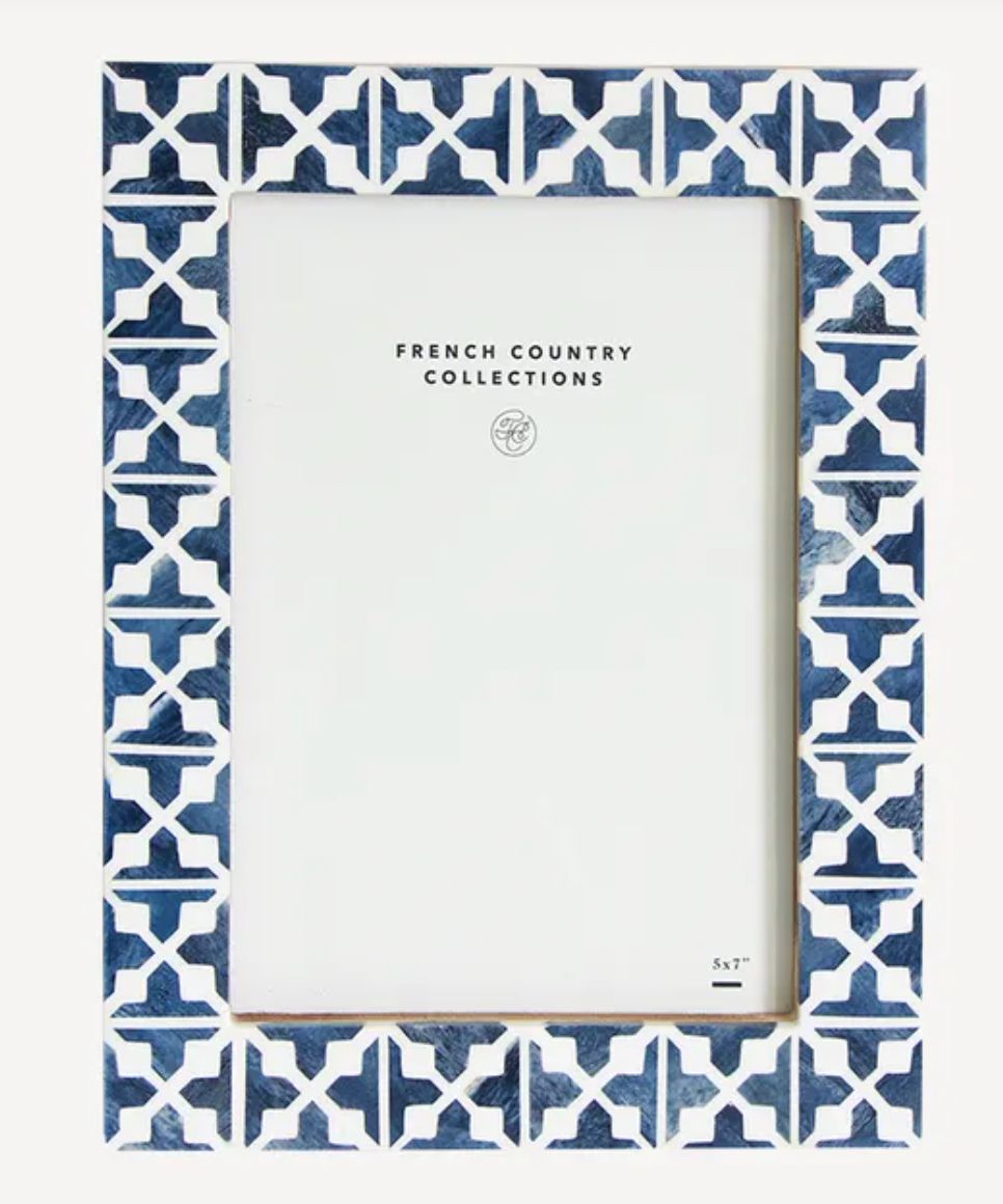 Blue Pattern Frame 5x7
