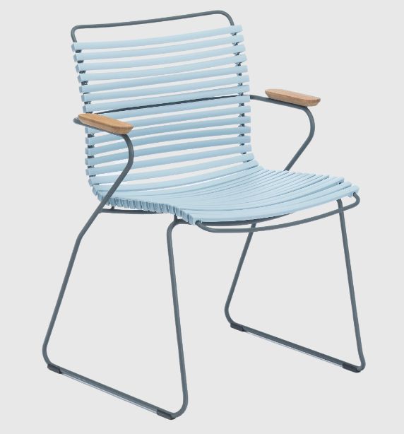 Dining Chair w/arms - Light Blue