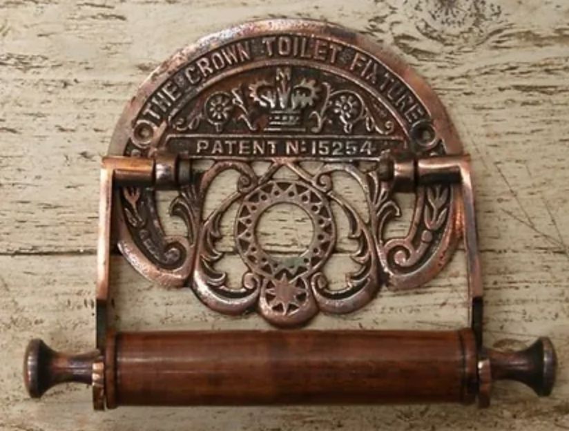 Crown Toilet Roll Holder - Copper