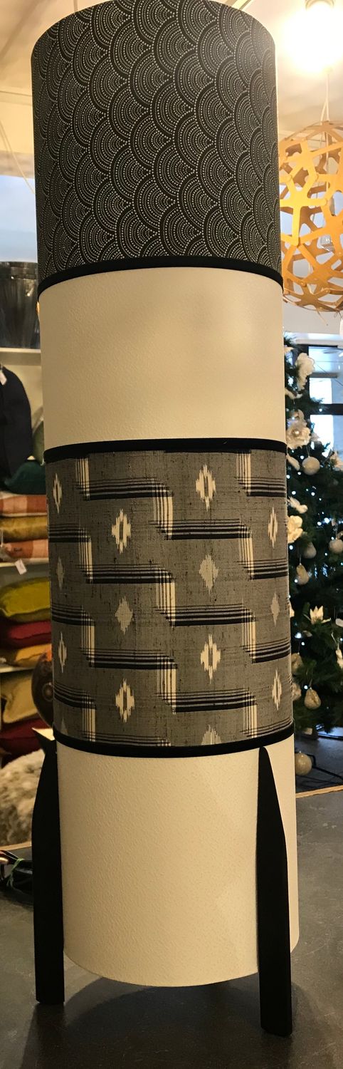 Black &amp; White Geometric Lamp