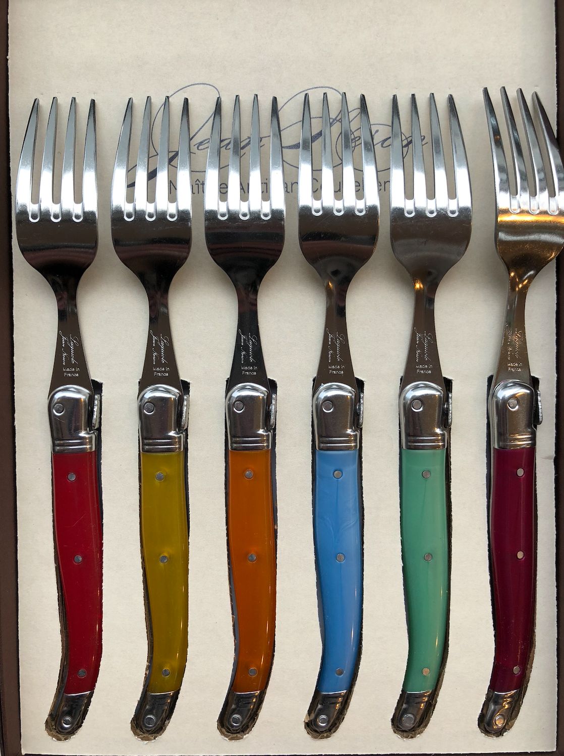 Laguiole Forks - Multi Colour - 6
