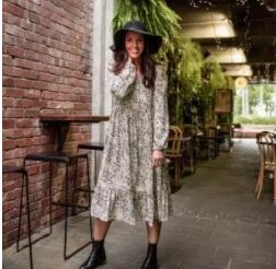Tilly Tiered Dress Leopard 12