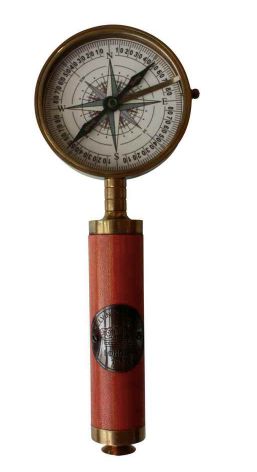 Compass with Leather Handle