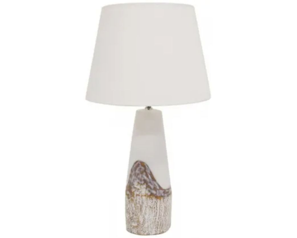 Abbi Table Lamp - White &amp; Natural